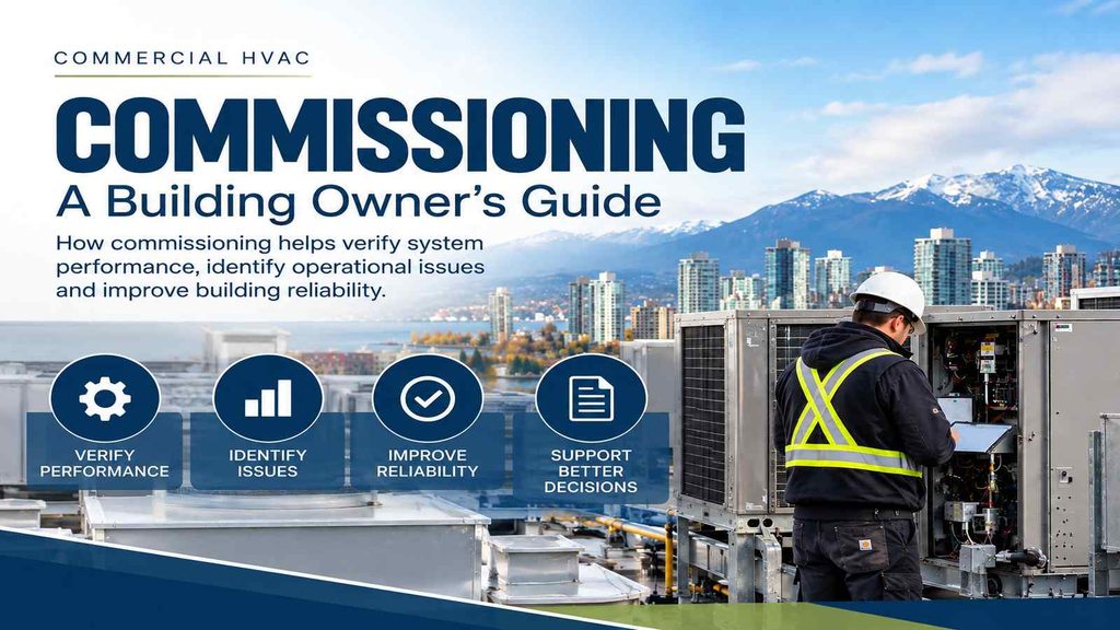 Commercial HVAC commissioning guide illustrating system performance verification and building reliability